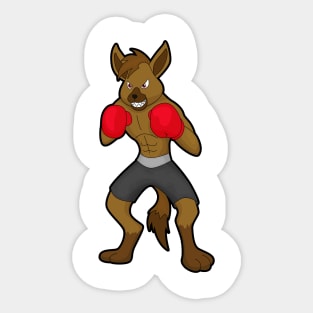 Hyena at Boxing with Boxing gloves Sticker